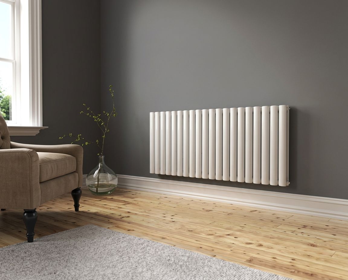 Princia Horizontal 600 × 1200 White installed in a room
