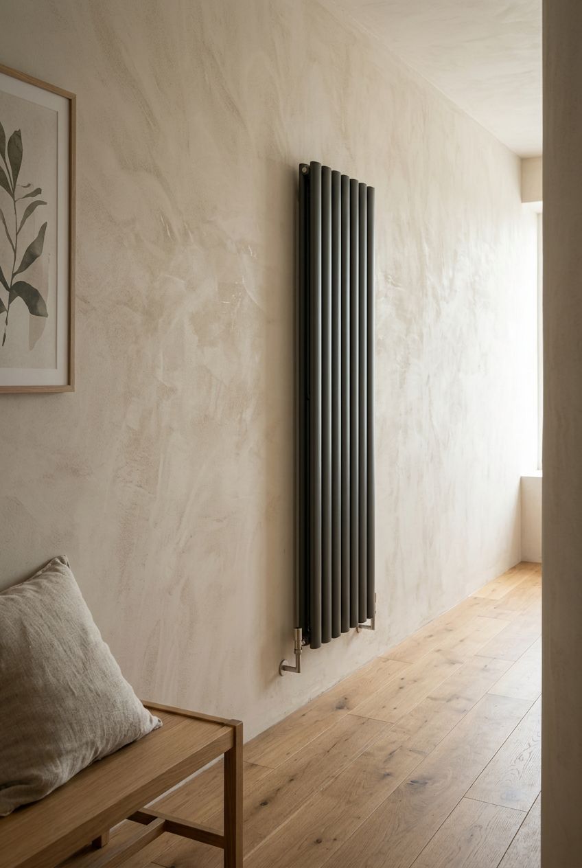 Princia Vertical 1800 × 480 in Anthracite in a hallway