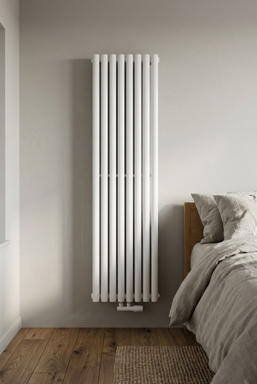 Princia Vertical 1800 × 600 in White in a bedroom