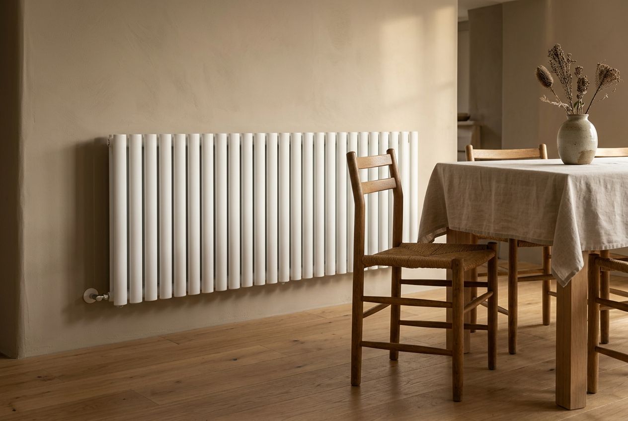 Princia Horizontal 600 × 1200 in White in a dining room